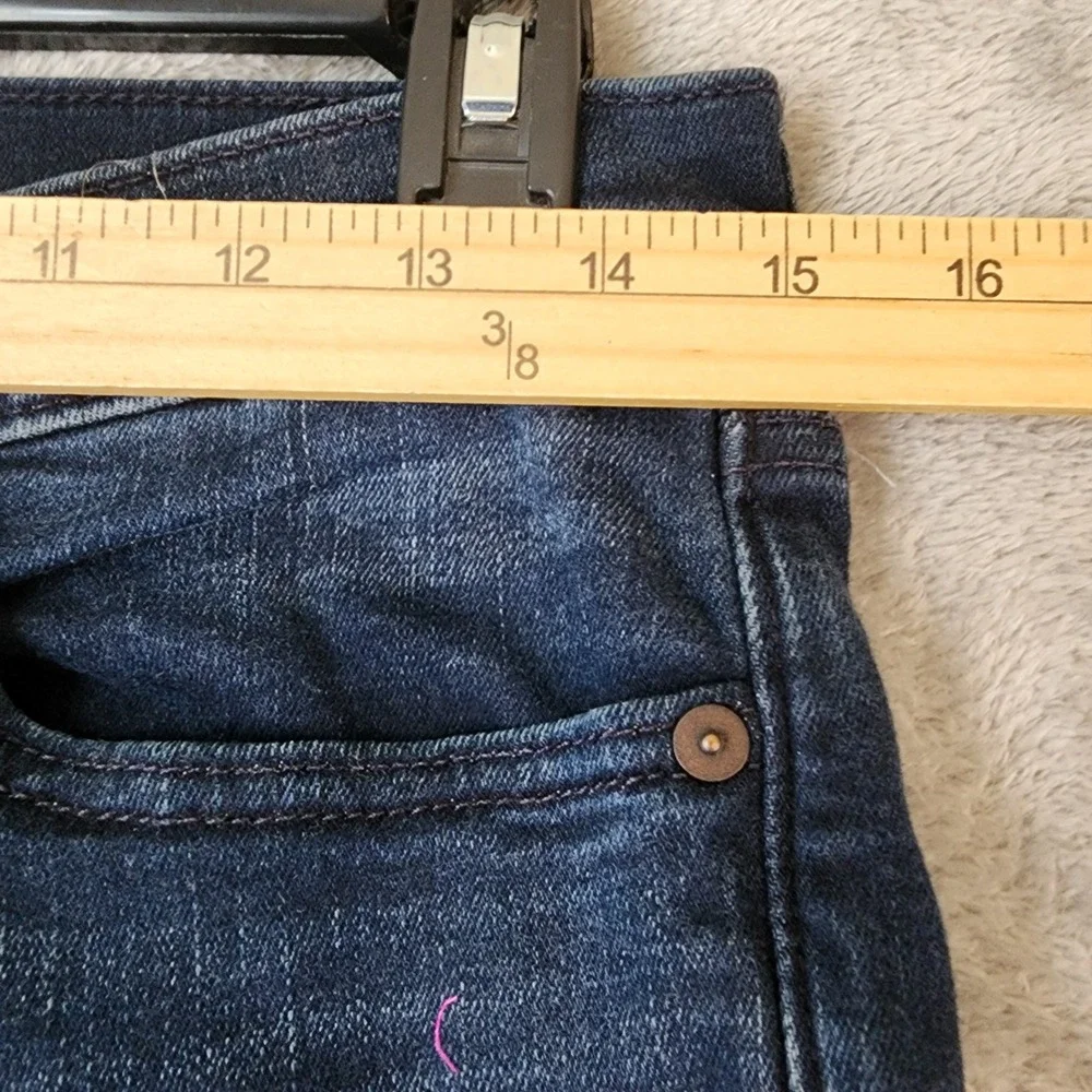 Madewell Denim Shorts Mens Waist 29 Dark Wash Blue Raw Hem Cut Off Stretch